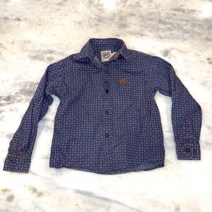 Cinch Square Pattern Button Up 4T